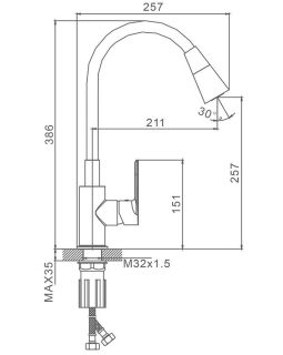 Смеситель для кухни Splenka S05.43 хром